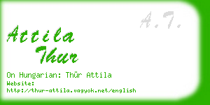 attila thur business card